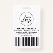 Badge Élégant Rose photo Gold Notaire Loan Agent (Dos)