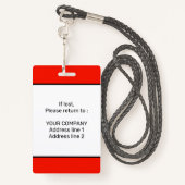 Badge Élégant Sage minimal Vert Personnalisé Insigne d'i (Derrière avec lanière)