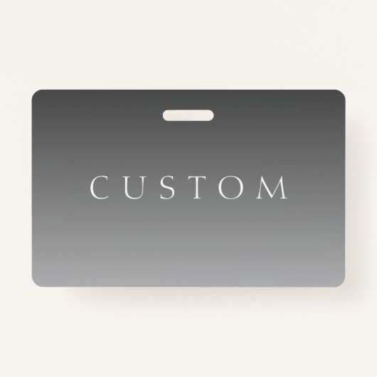 Badge Élégant texte sur simple moderne gris ombre dégrad (Devant)