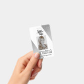 Badge Elégant Triangle gris argent moderne élégant (Manuel / portable)