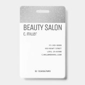 Badge Elégant Triangle gris argent moderne élégant (Arrière)