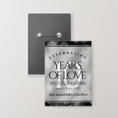 Badge Élégante fête du 10e anniversaire du Mariage de Ti (Recto/Verso)