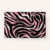 Badge Elégante Parties scintillant Rose or Zebra Black P (Dos)