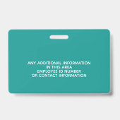 Badge Éléments de tableau périodique Enseignant de l'ort (Arrière)