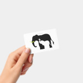 Badge Eléphants noirs et blancs (À main)