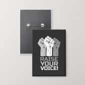 Badge Élever votre voix 3 (Recto/Verso)