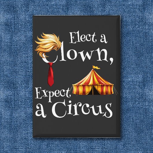 Badge Élisez un Clown, Attendez un Rectangle de Politiqu