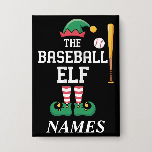 Badge Éluve de baseball avec nom personnalisé pour famil (Recto)