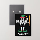 Badge Éluve de baseball avec nom personnalisé pour famil (Recto/Verso)