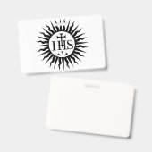 Badge Emblème de la Compagnie de Jésus Monogramme (Avant & arrière)