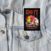 Badge EMD F7 Santa Fe Warbonnet with American Flag. (Insitu)