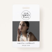 Badge EMELIA Modern Security Nom Balise Photo ID employé (Devant)