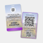 Badge Emplacement Remplacement Photo QR Logo Conférence (Avant & arrière)