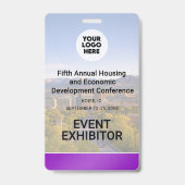 Badge Emplacement Remplacement Photo QR Logo Conférence (Avant)