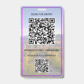 Badge Emplacement Remplacement Photo QR Logo Conférence (Arrière)
