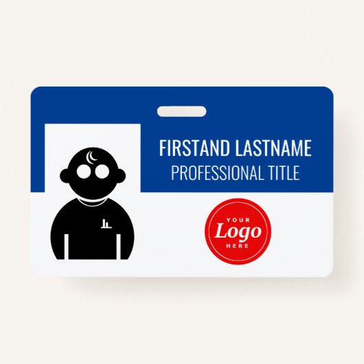 Badge Employé bleu (Devant)