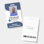 Badge Employé chirurgical Médicale professionnel (Front & Back)