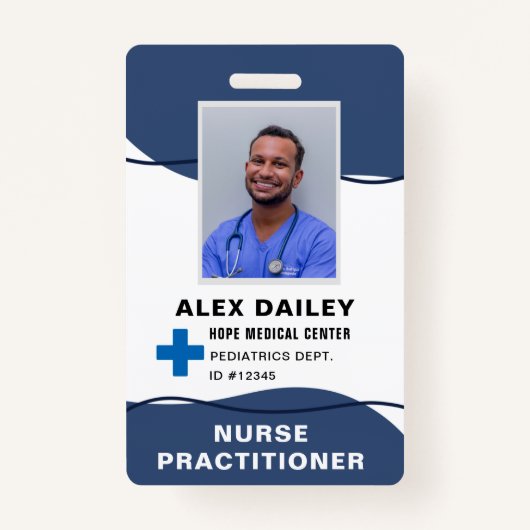 Badge Employé chirurgical Médicale professionnel (Devant)