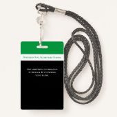 Badge Employé de l'école Carte d'identité photo du perso (Derrière avec lanière)