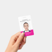Badge Employé de l'école de commerce formelle rose profe (Manuel / portable)