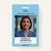 Badge Employé de l'hôpital Médicale docteur Sky Blue Pho (Devant)