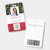 Badge Employé de Noël (Avant & arrière)