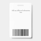 Badge Employé de Noël (Arrière)