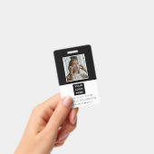 Badge Employé de photo élégant (Manuel / portable)