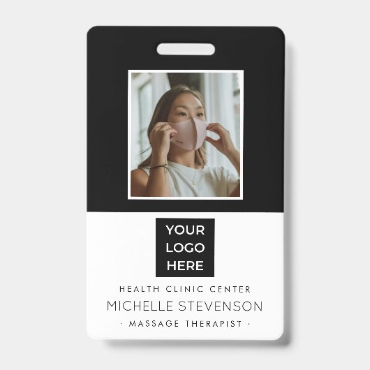 Badge Employé de photo élégant (Avant)