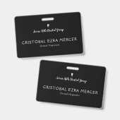 Badge Employé dentaire (Avant & arrière)