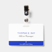 Badge Employé dentaire (Avant avec clip)