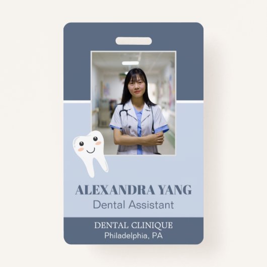Badge Employé du bureau des dentistes, adjoint dentaire  (Devant)