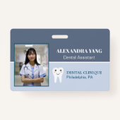Badge Employé du bureau des dentistes, adjoint dentaire  (Devant)
