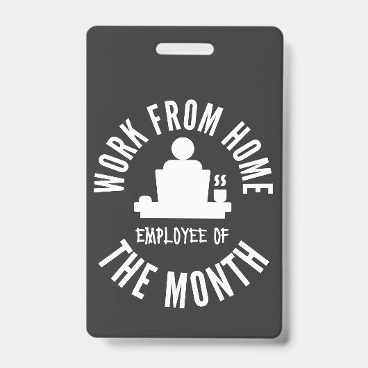 Badge Employé du mois travaillant à domicile (Avant)