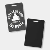 Badge Employé du mois travaillant depuis son domicile (Avant & arrière)