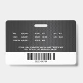 Badge Employé du service d'incendie de pompier sur mesur (Back)