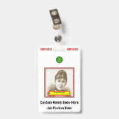 Badge "EMPLOYÉ" en gras (Arrière avec clip)
