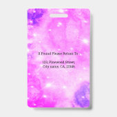 Badge Employé Étincelle violette Insigne d'identificatio (Back)