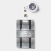 Badge employé inspiré du métal (Avant avec rétractable)