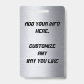 Badge employé inspiré du métal (Arrière)