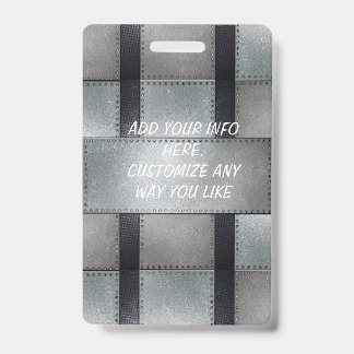 Badge employé inspiré du métal