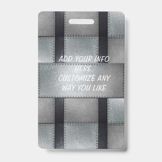 Badge employé inspiré du métal (Avant)