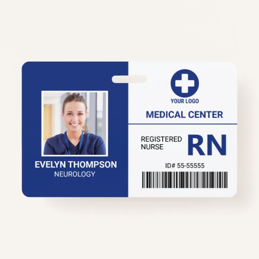 Badge Employé Médicale de l'hôpital Infirmière inscrite  (Devant)