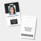 Badge Employé Personnalisé - (Avant & arrière)