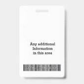 Badge Employé Personnalisé - (Arrière)