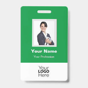Badge Employé Personnalisé avec Photo, Code QR, Lo