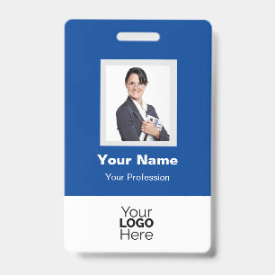 Badge Employé Personnalisé avec Photo, Code QR, Lo
