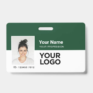 Badge Employé personnalisé Barre de photo ou logo de c