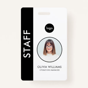 Badge Employé personnalisé d'ID moderne