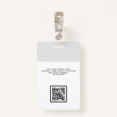 Badge Employé personnalisé du bureau d'entreprise (Dos avec clip)